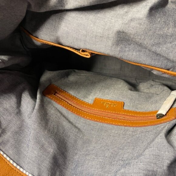 BOHO Chic - New! Brooks Brothers 100% Leather Bag - Picture 3 of 5